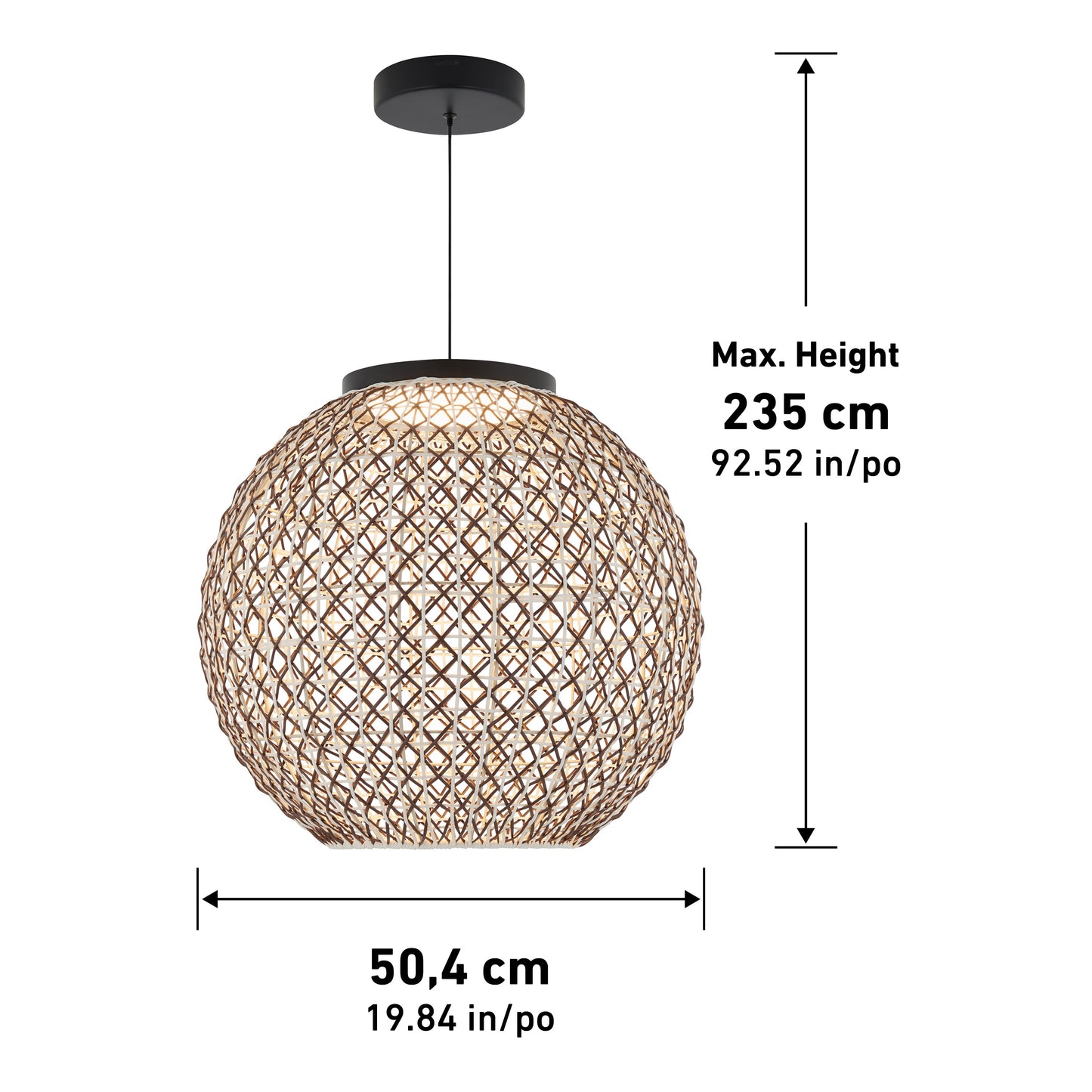 Ubud Rattan Style Woven Pendant