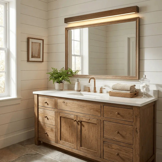 d. Arlo Linear Wood Wall Light Erbstuk