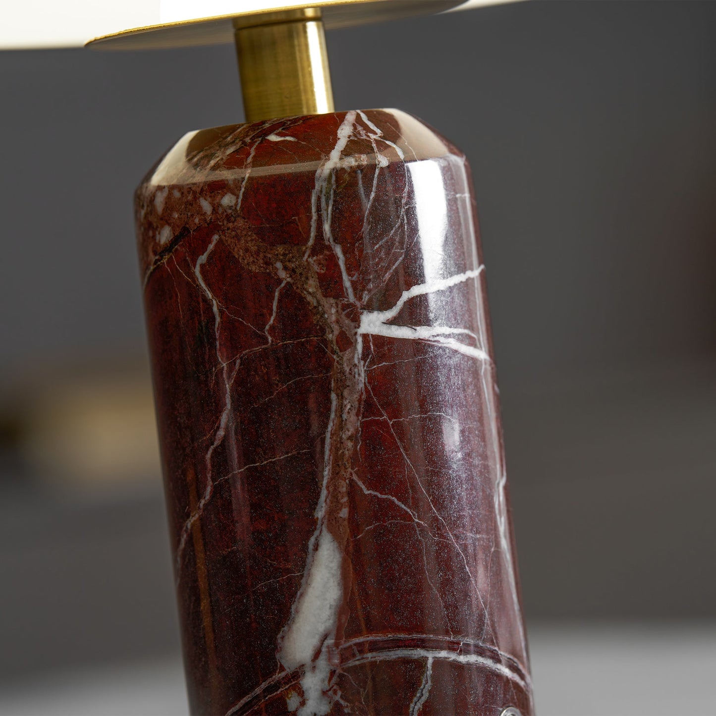 Marble and Glass Cordless Table Lamp