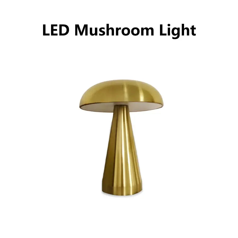 Portable Mushroom Table Lamp — Touch Control Rechargeable LED Nightstand Lamp, Cordless — Bedside Lamp, Patio and Camping Lamp — Dimmable Warm-to-White Accent Light Erbstuk