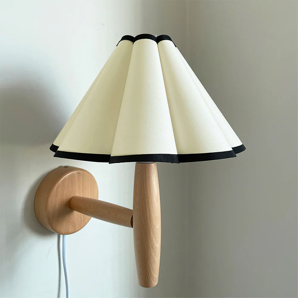 Vintage Fluted Plug In Wall Lamp