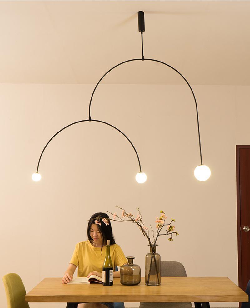 Oslo Opal Glass Globe Chandelier