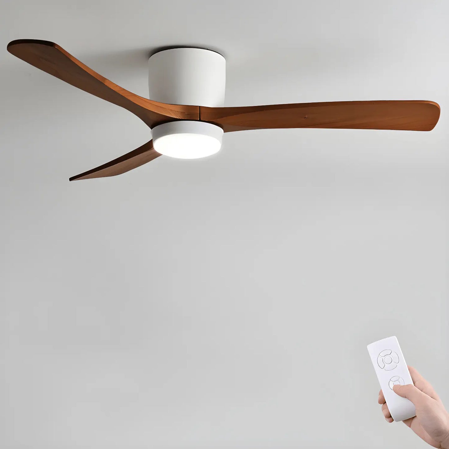 Nordic Wooden Ceiling Fan Light Erbstuk