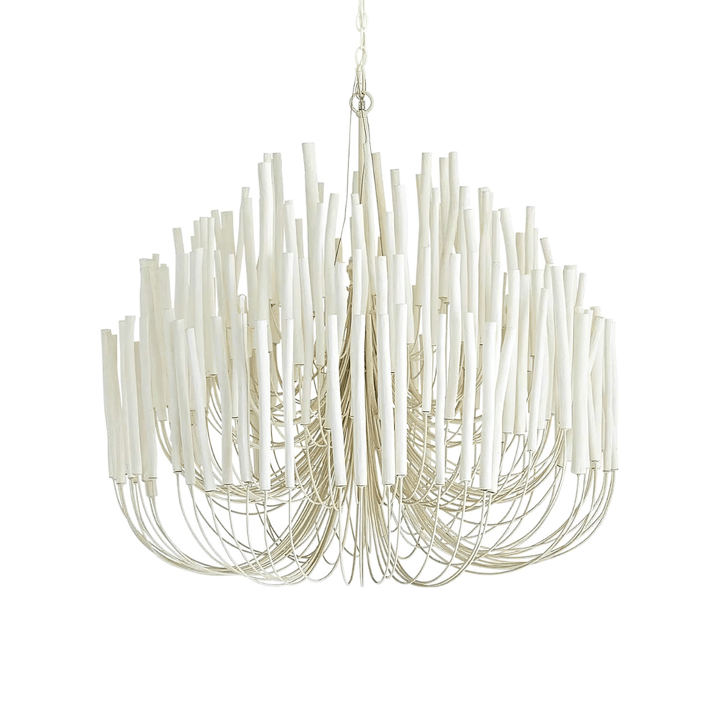 Aspen Layered Wood Rod Chandelier