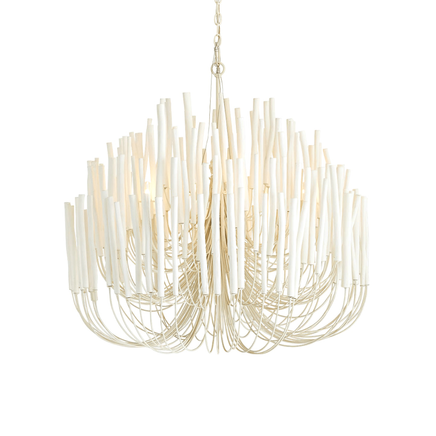 Aspen Layered Wood Rod Chandelier
