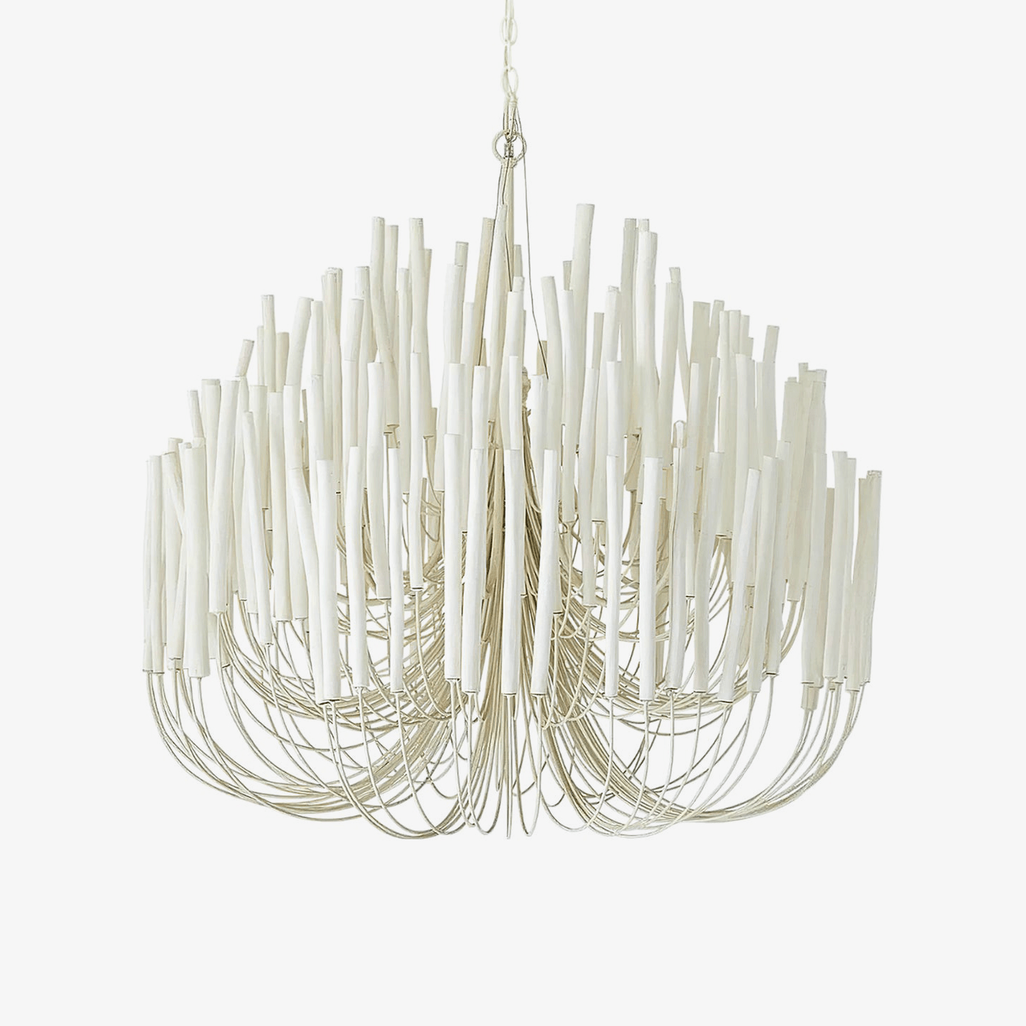 Aspen Layered Wood Rod Chandelier