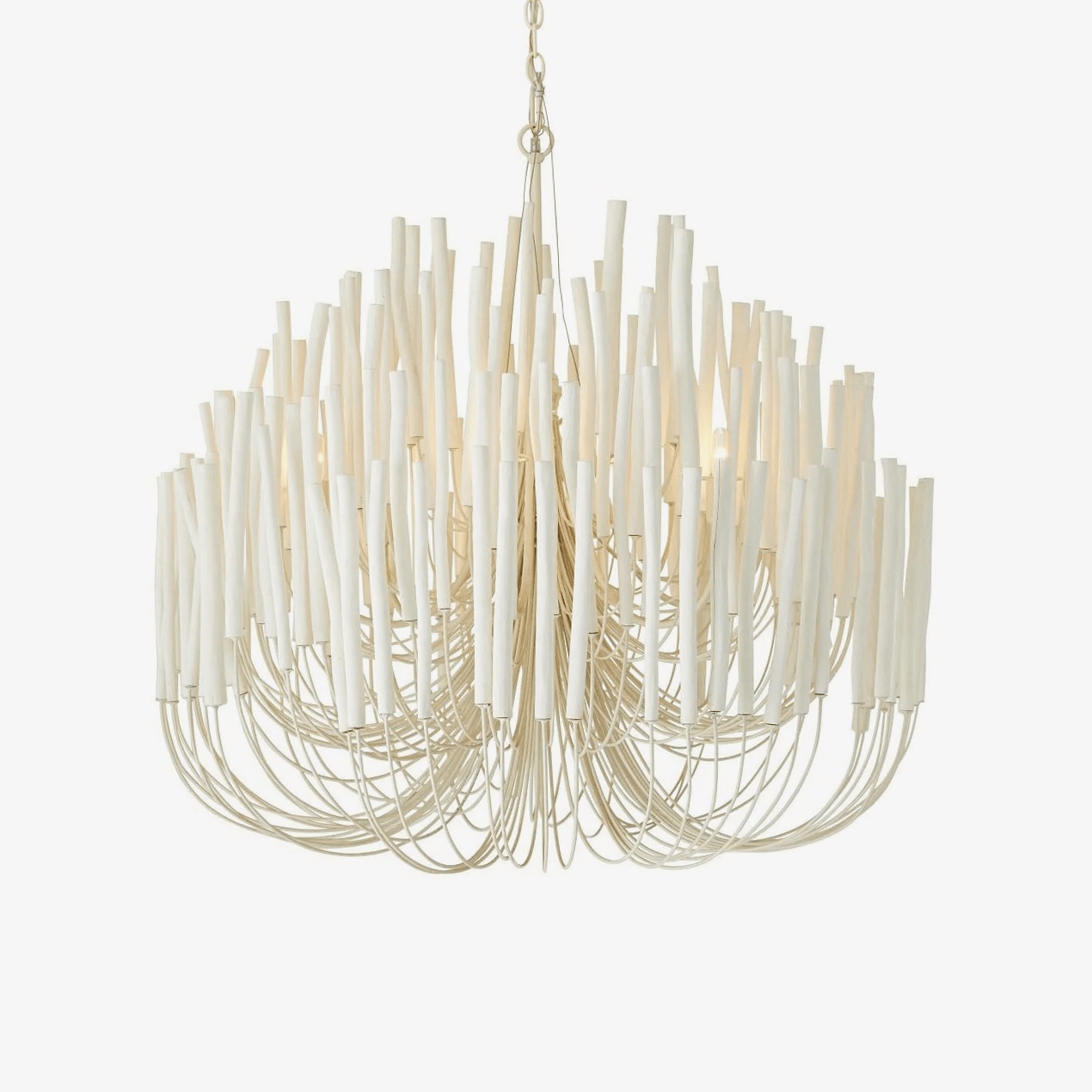Aspen Layered Wood Rod Chandelier