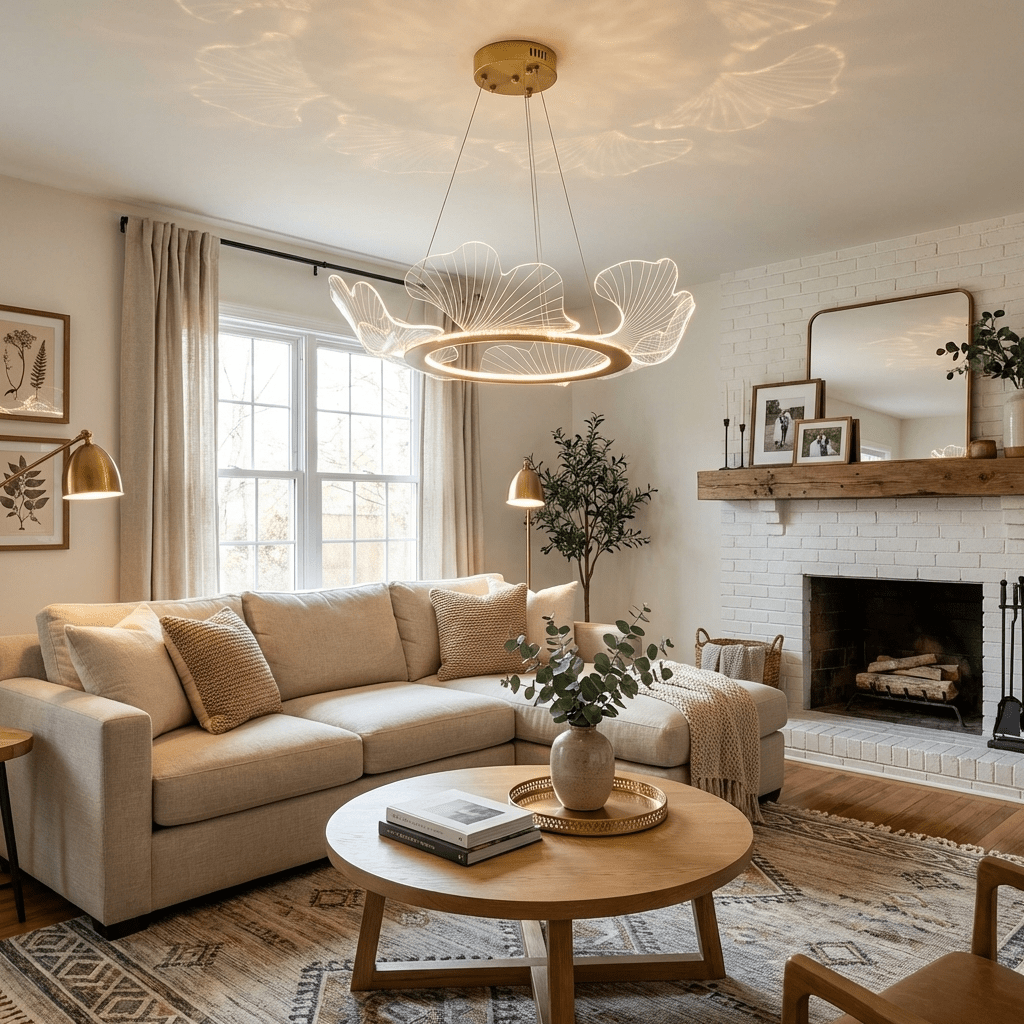 Ravello Scalloped LED Disc Chandelier