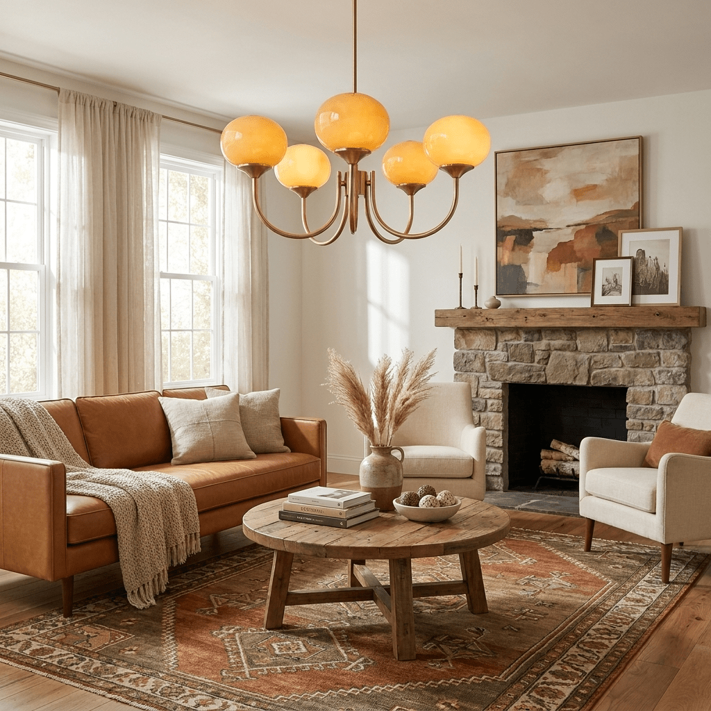 Bergen Glass Globe Cluster Chandelier