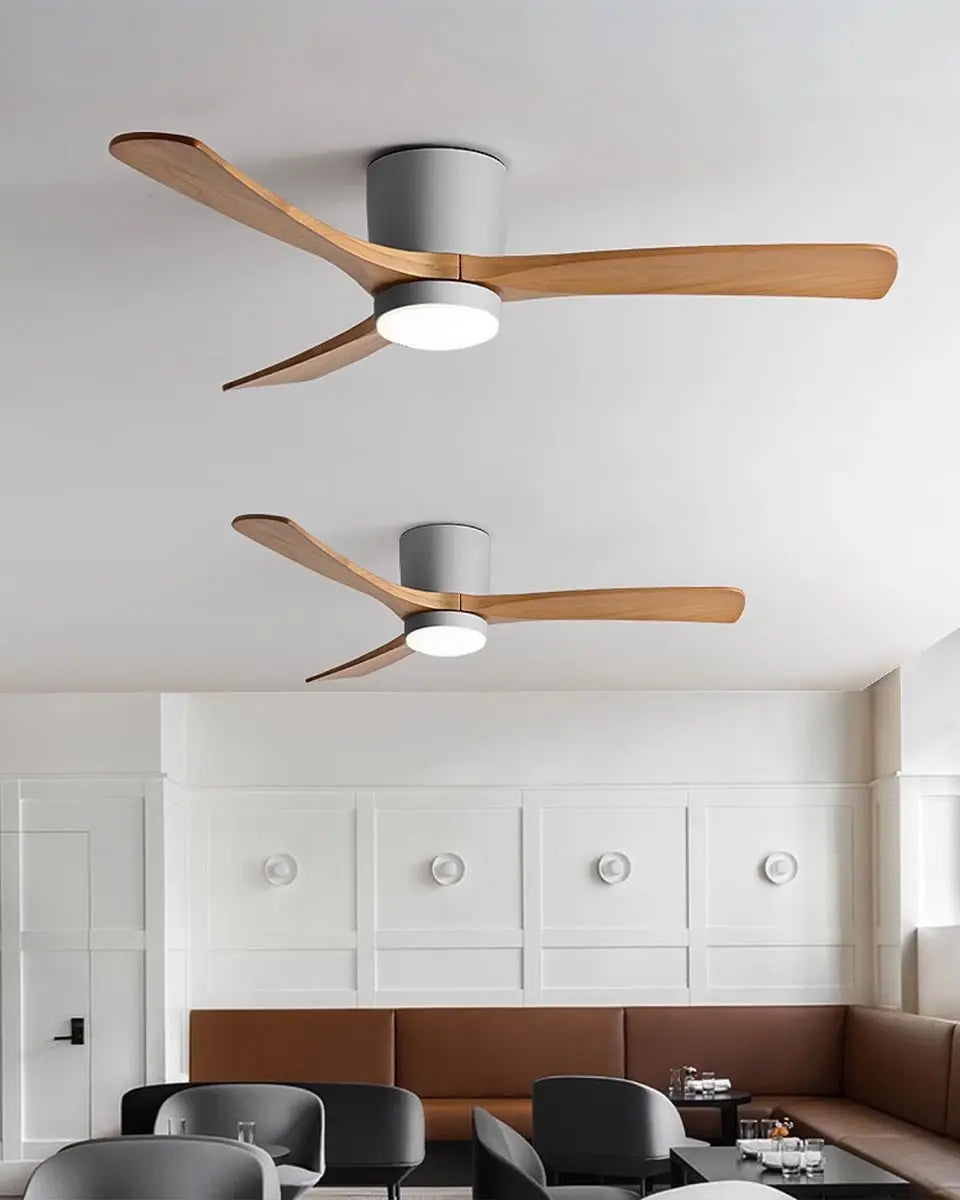 Nordic Wooden Ceiling Fan Light Erbstuk