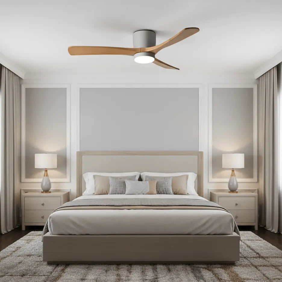 Nordic Wooden Ceiling Fan Light Erbstuk