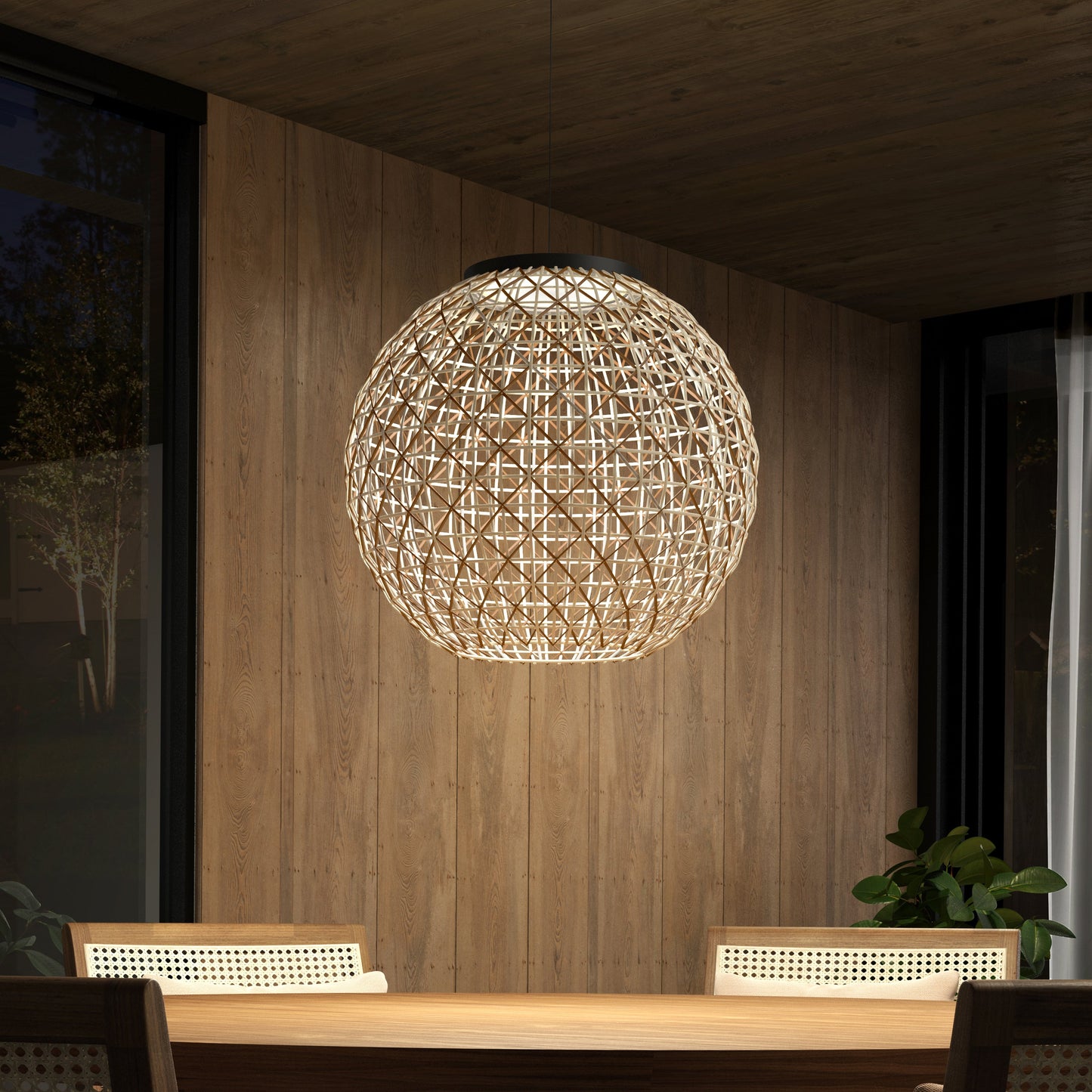 Ubud Rattan Style Woven Pendant