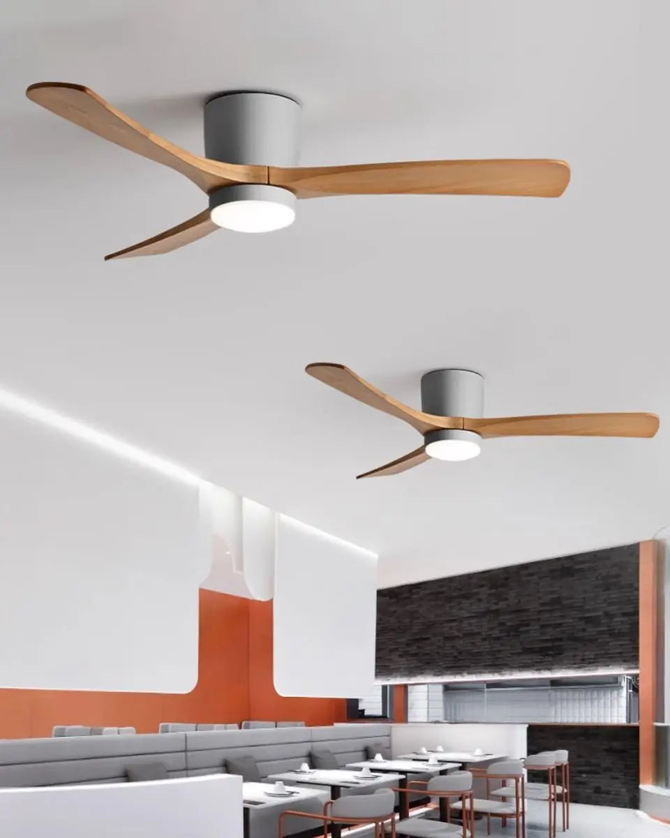 Nordic Wooden Ceiling Fan Light Erbstuk