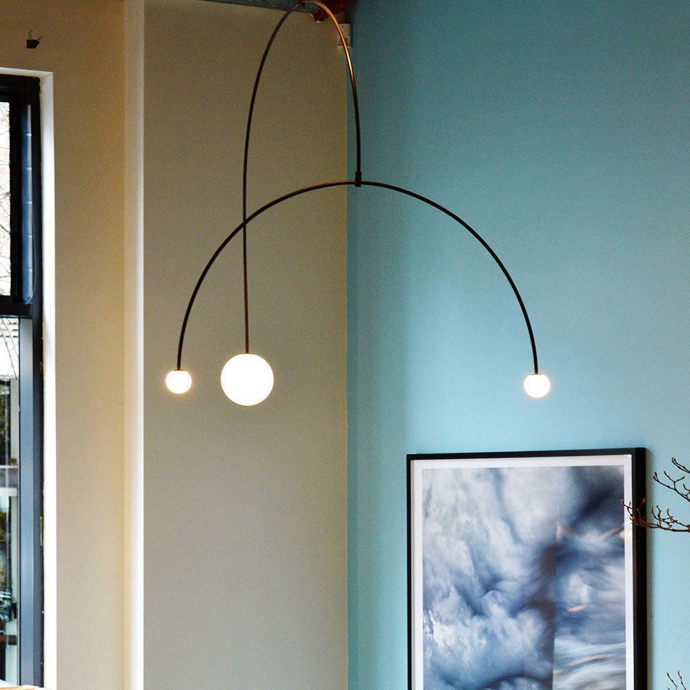 Oslo Opal Glass Globe Chandelier
