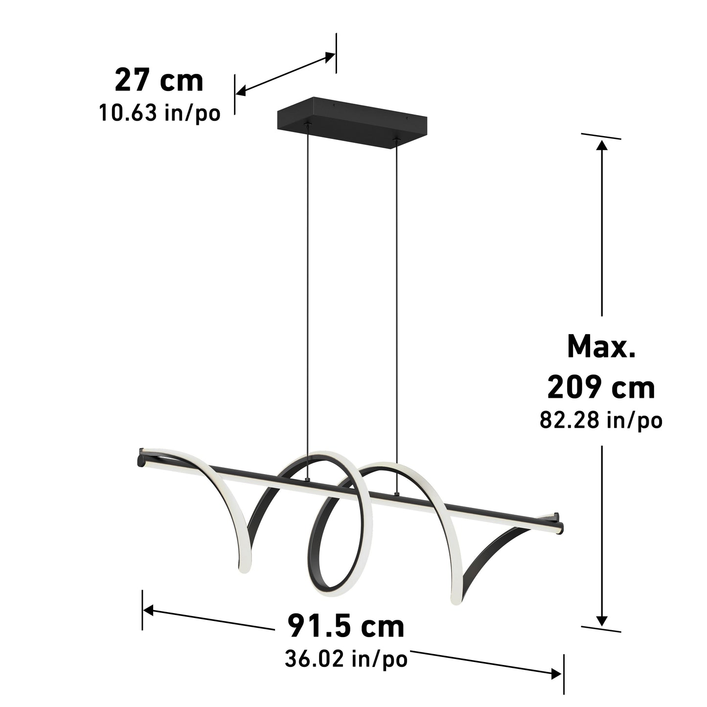 Narvik Linear LED Island Pendant
