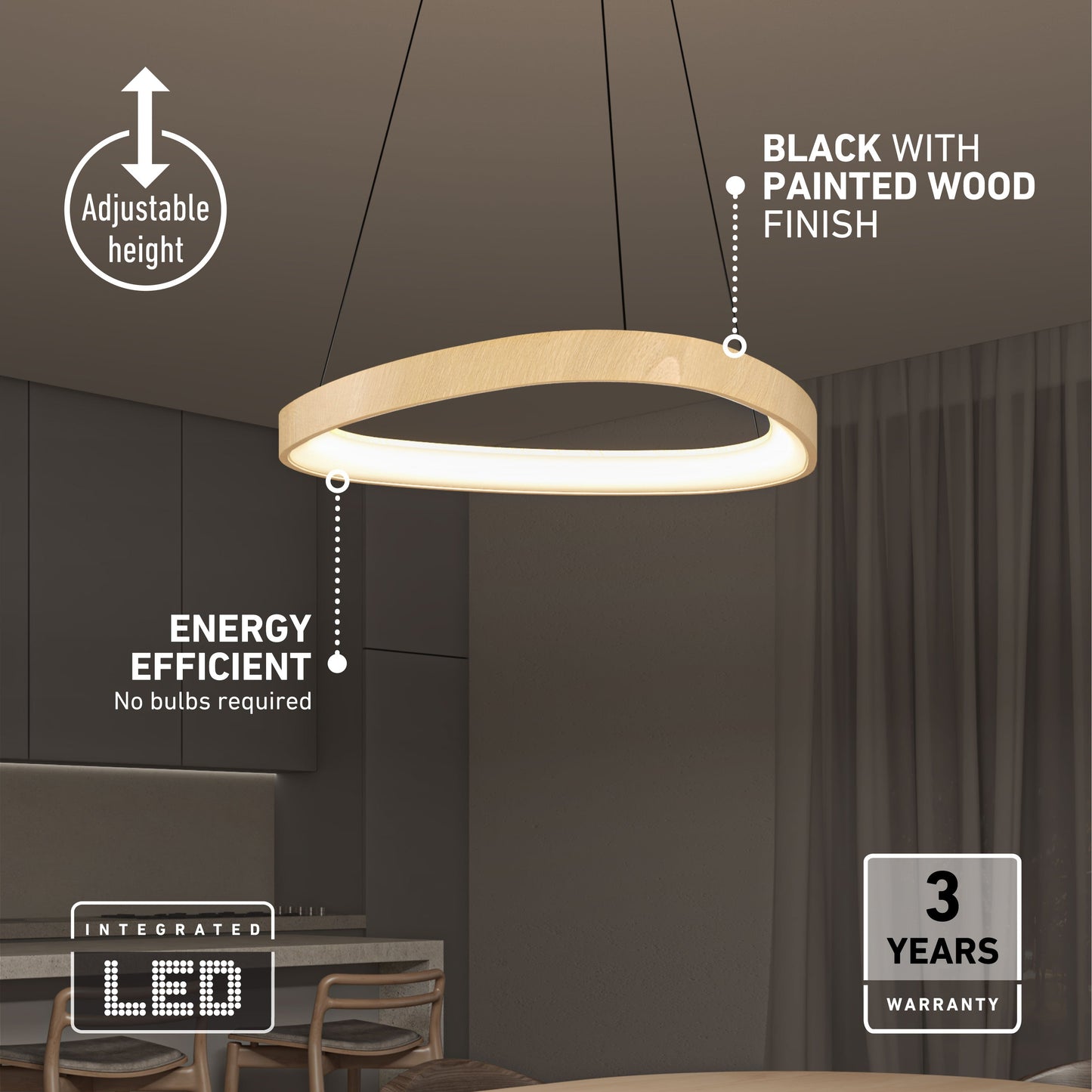 Turku Round LED Dining Pendant