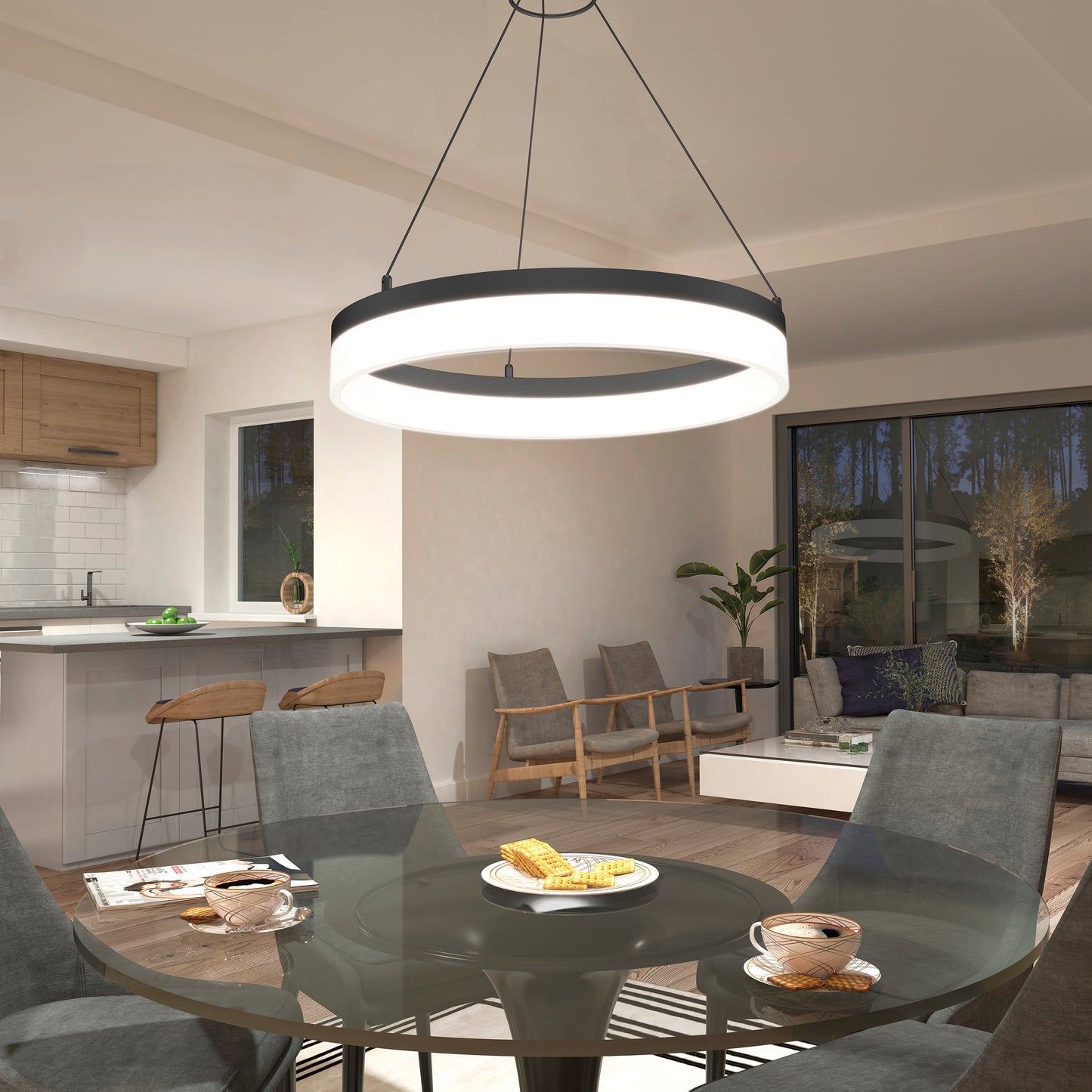 Delft Round LED Pendant Light