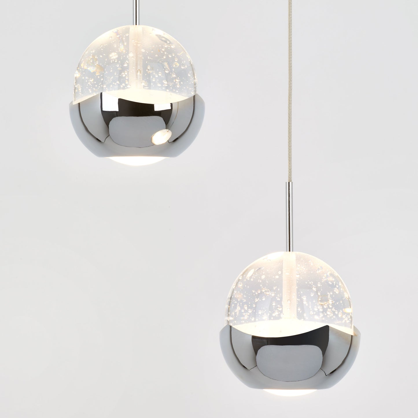 Lund Chrome Bubble Cluster Pendant