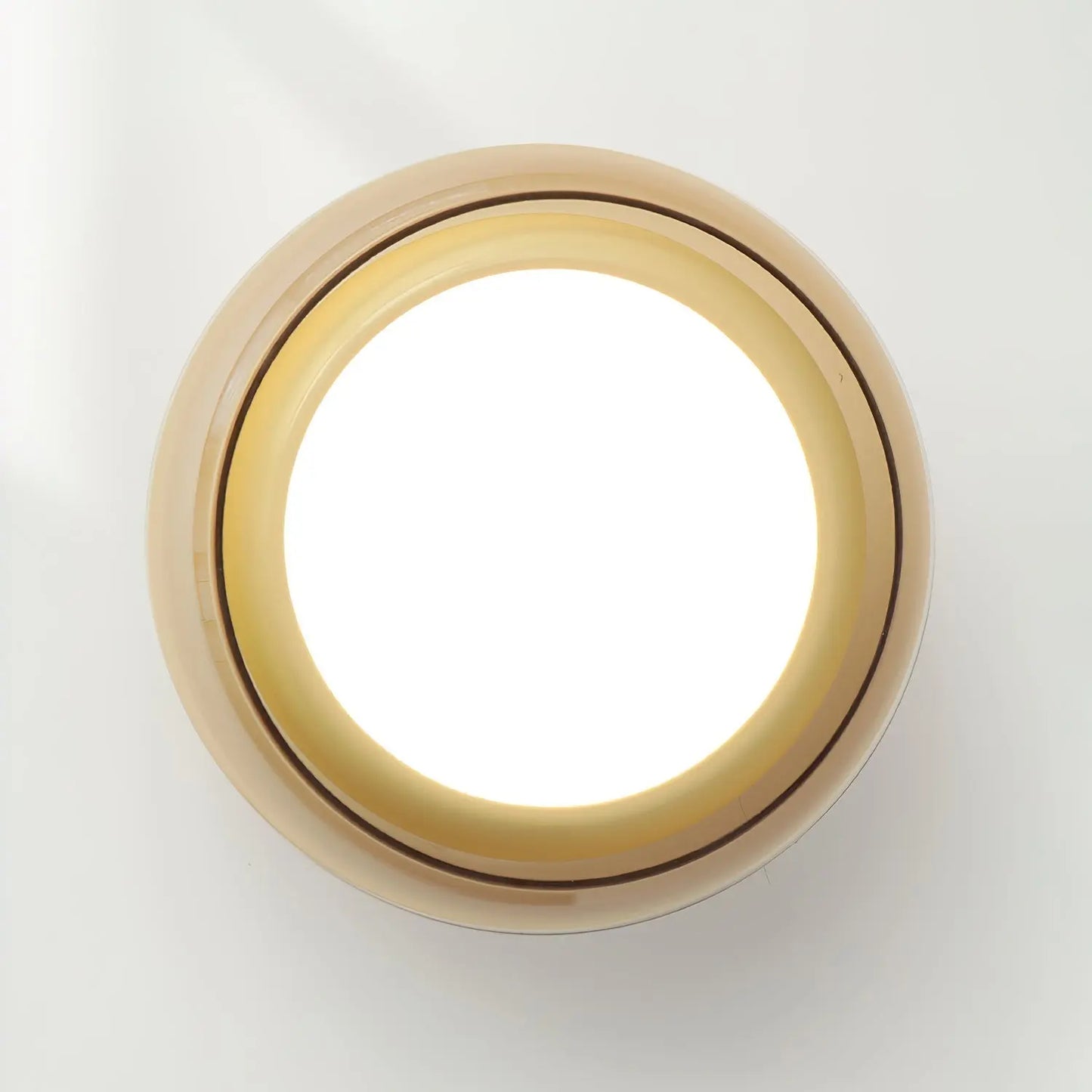 Amber Glass Dome Flush Mount Ceiling & Wall Light — French Corridor Style LED Fixture for Entryway, Hallway, Porch, Cloakroom and Balcony with Vintage Dark-Cap Accent Erbstuk