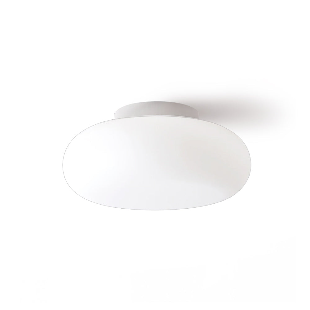 Opal Glass Ellipsoid Flush Mount Ceiling Light
