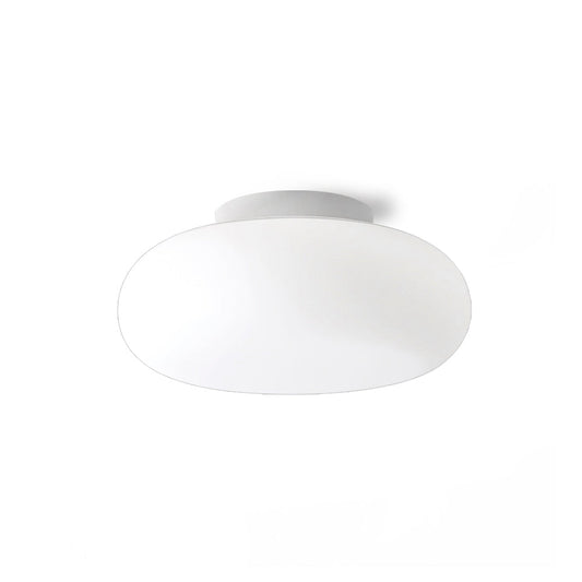 Opal Glass Ellipsoid Flush Mount Ceiling Light