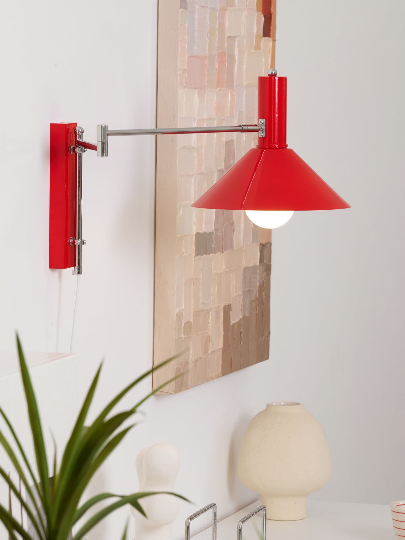 Articulated Arm Plug In Wall Sconce