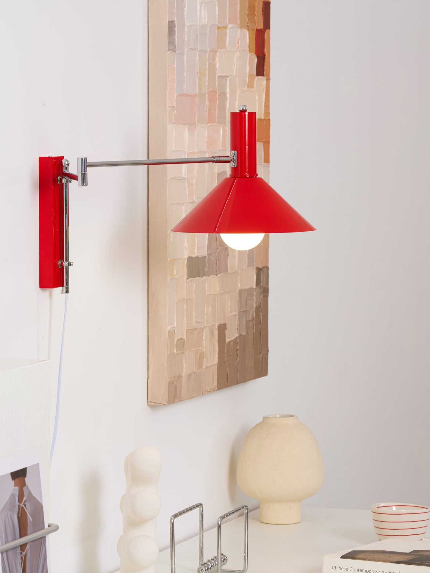 Articulated Arm Plug In Wall Sconce