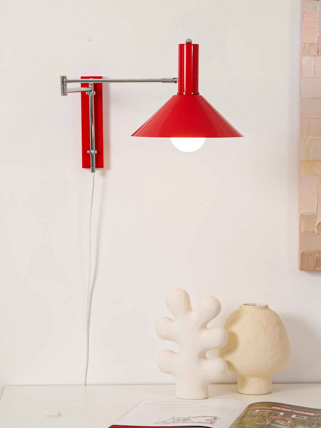 Articulated Arm Plug In Wall Sconce