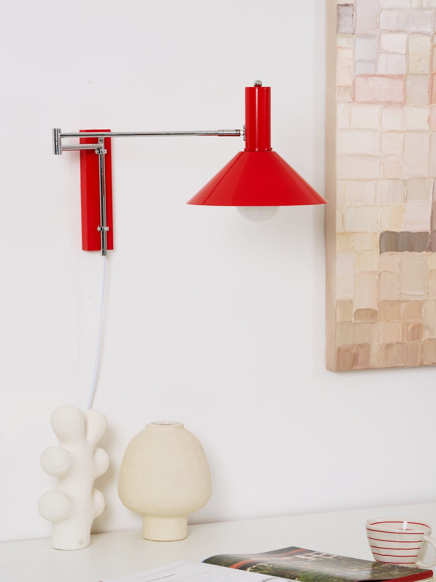 Articulated Arm Plug In Wall Sconce