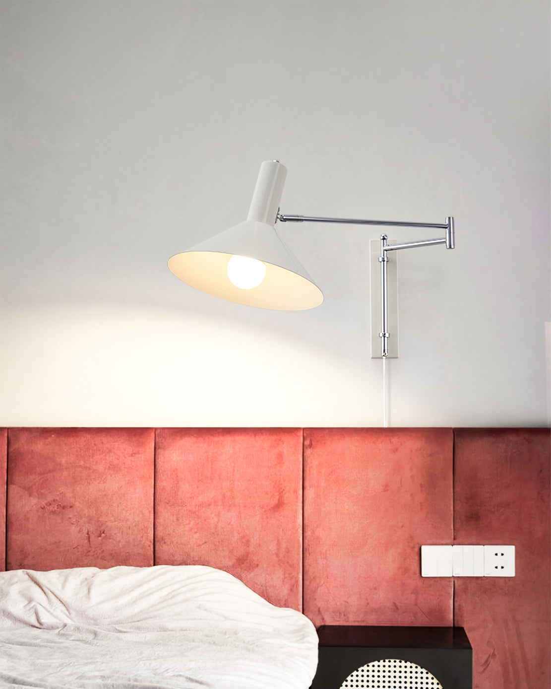 Articulated Arm Plug In Wall Sconce