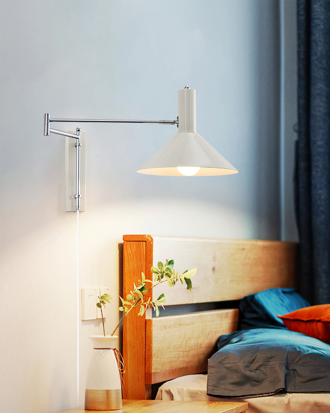 Articulated Arm Plug In Wall Sconce