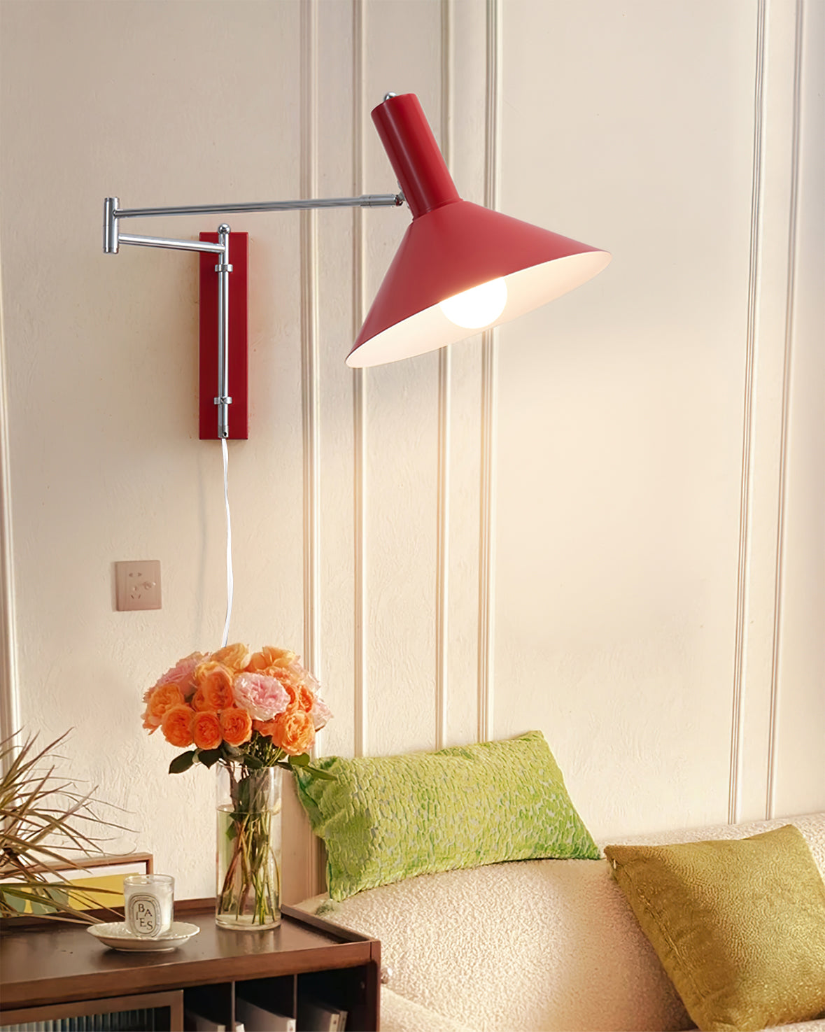 Articulated Arm Plug In Wall Sconce