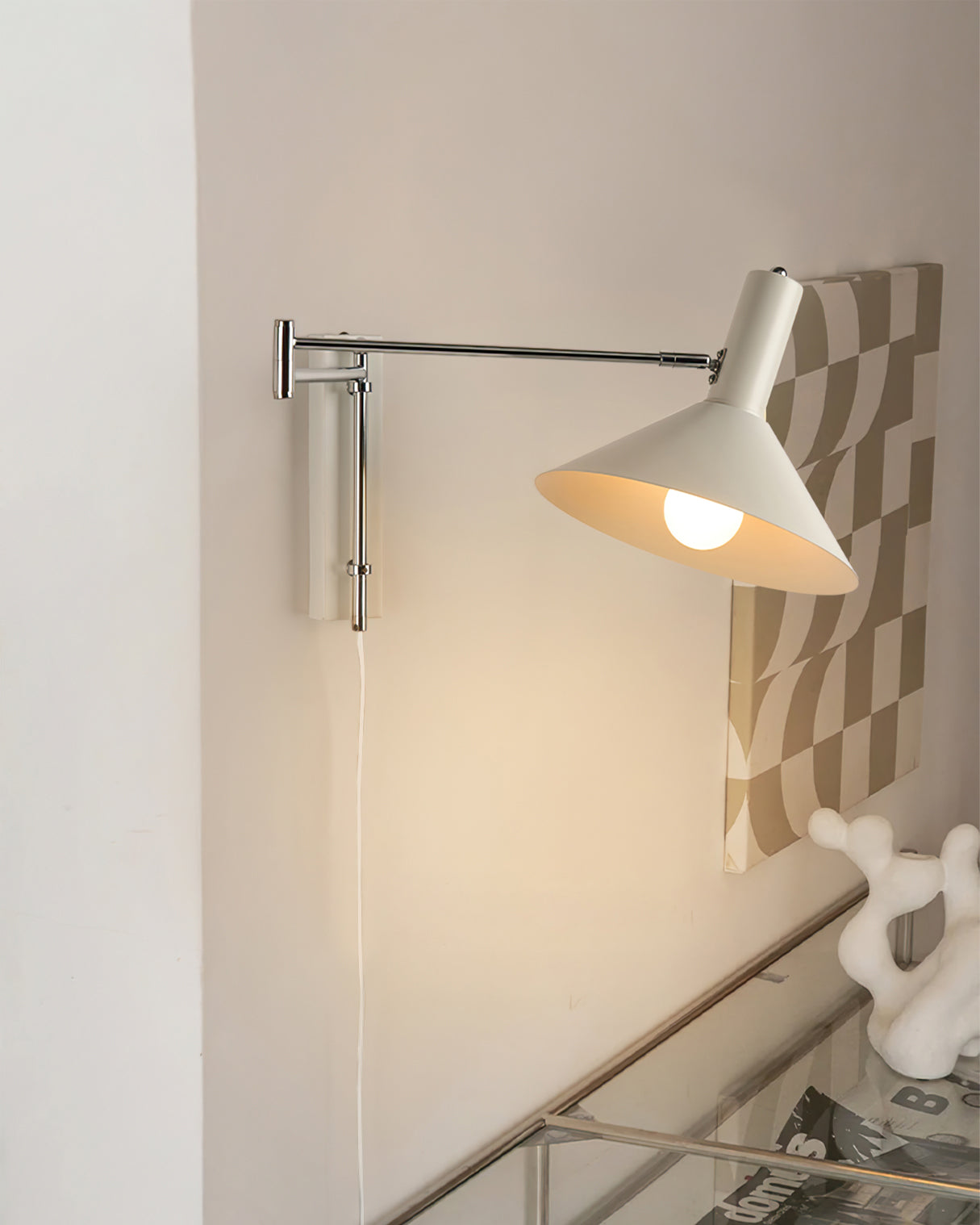 Articulated Arm Plug In Wall Sconce