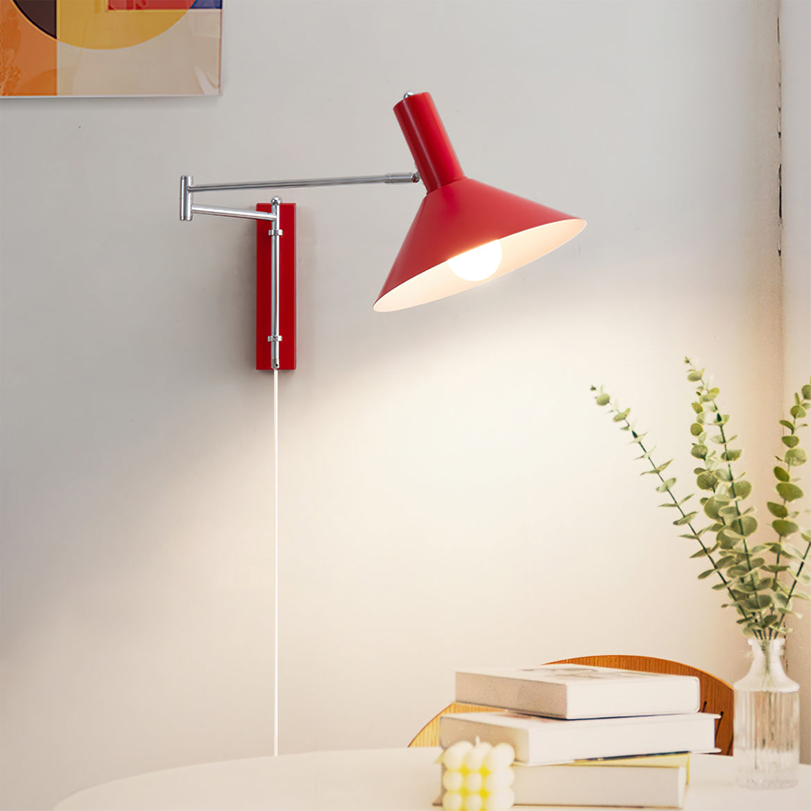 Articulated Arm Plug In Wall Sconce