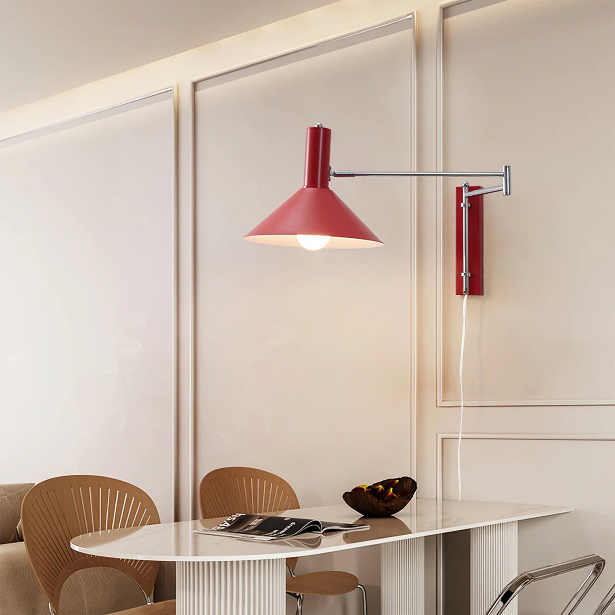 Articulated Arm Plug In Wall Sconce