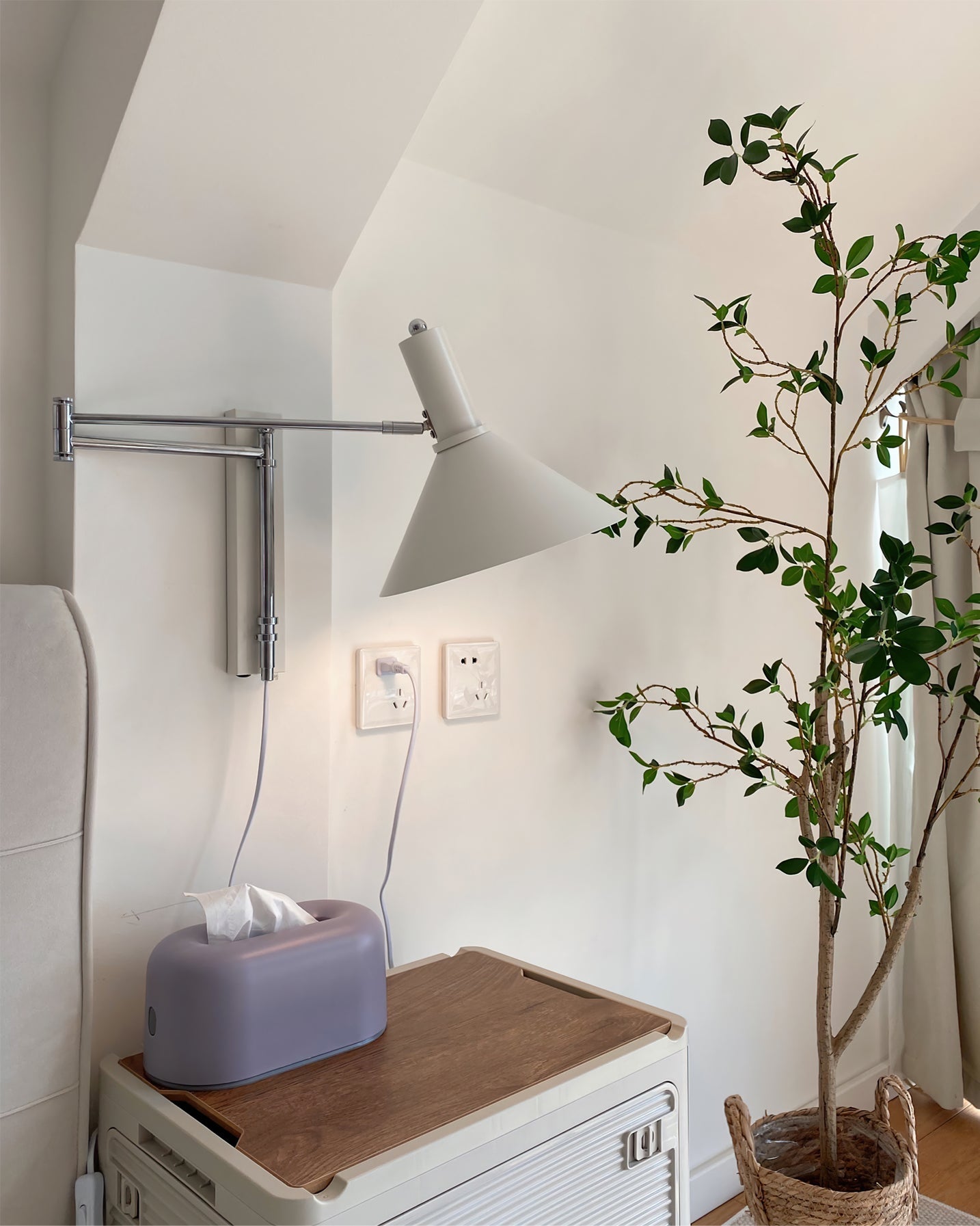Articulated Arm Plug In Wall Sconce