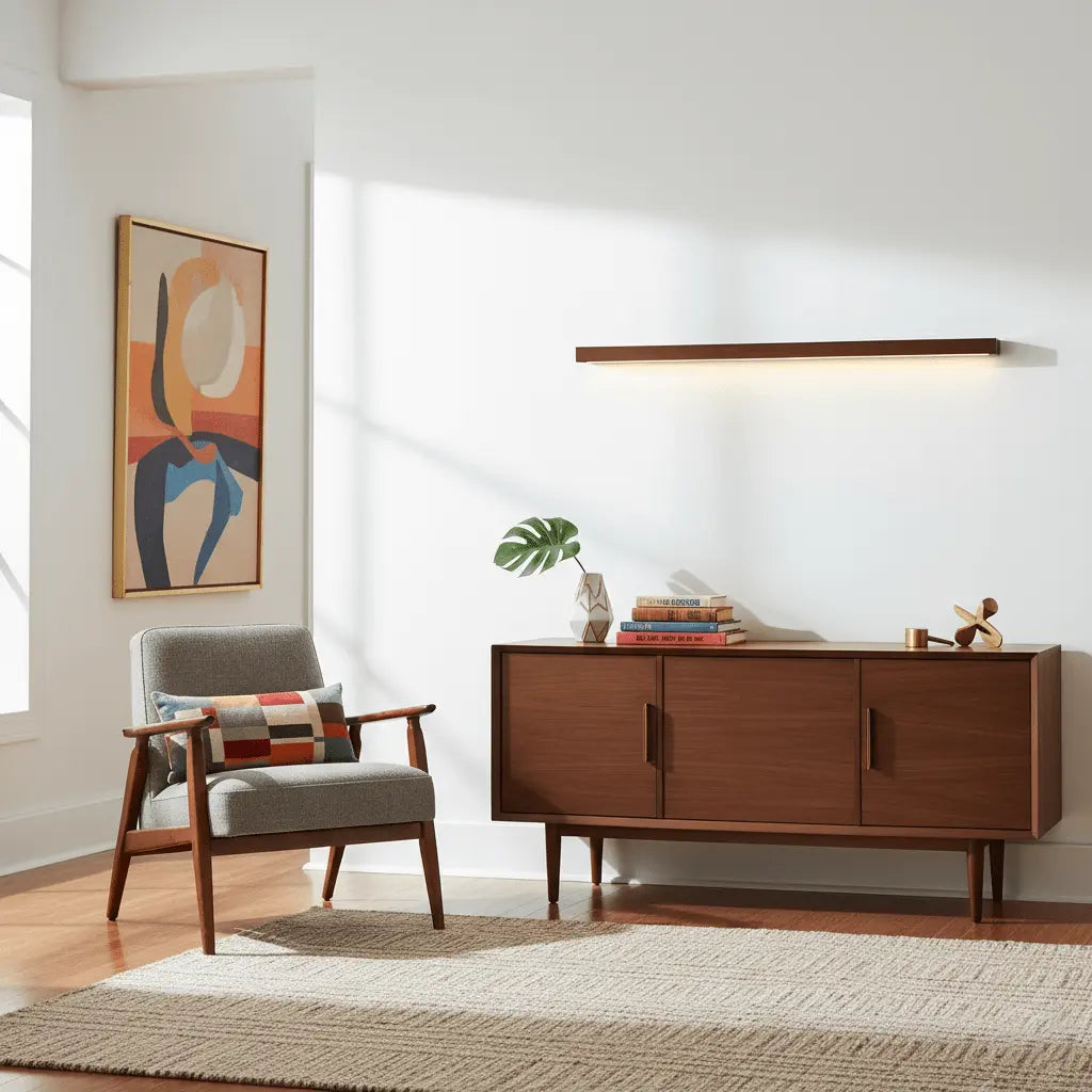 d. Arlo Linear Wood Wall Light Erbstuk