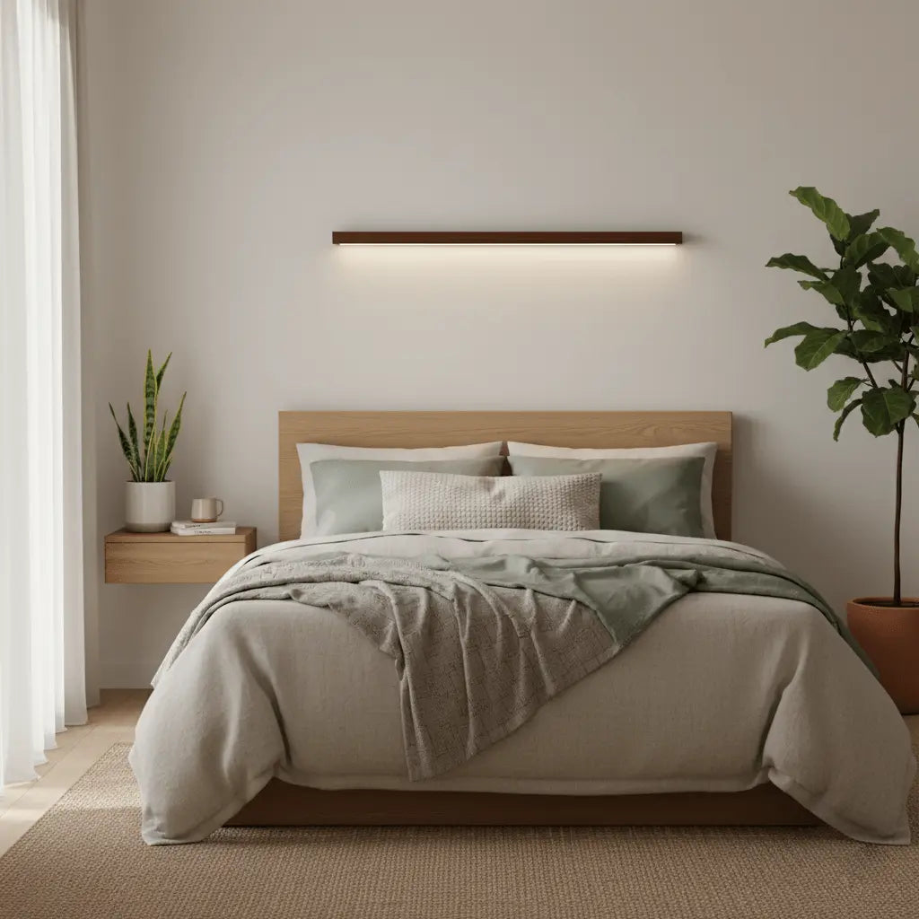 d. Arlo Linear Wood Wall Light Erbstuk