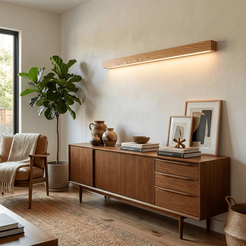d. Arlo Linear Wood Wall Light Erbstuk