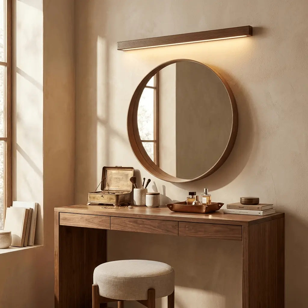 d. Arlo Linear Wood Wall Light Erbstuk
