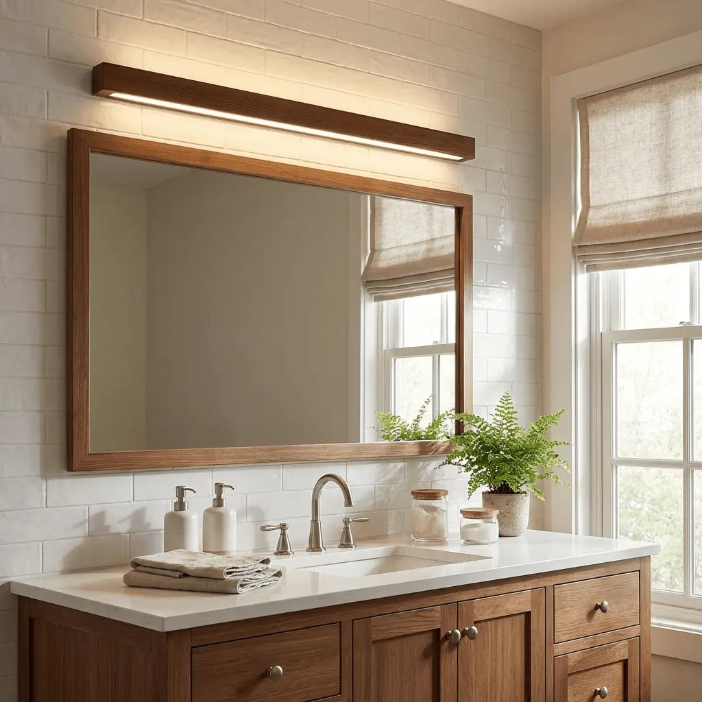d. Arlo Linear Wood Wall Light Erbstuk