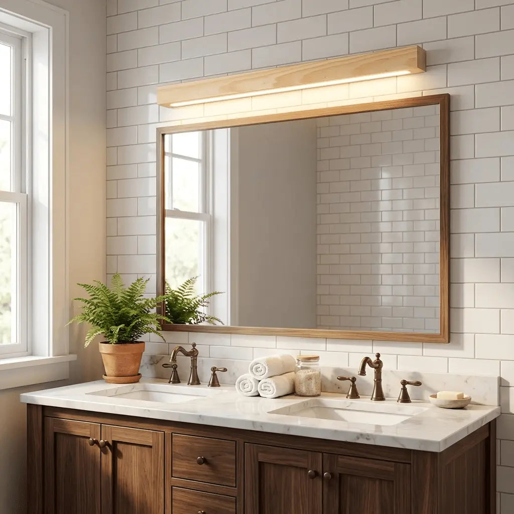 d. Arlo Linear Wood Wall Light Erbstuk