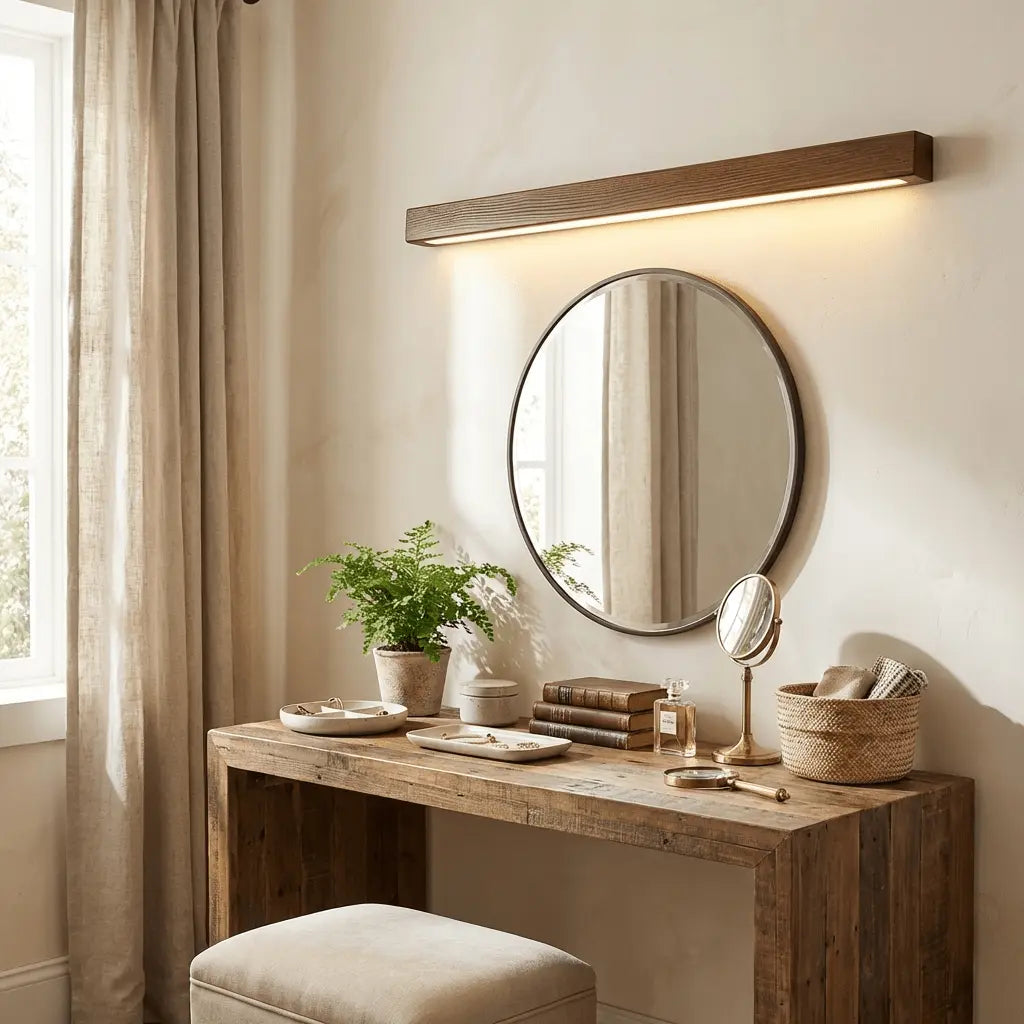 d. Arlo Linear Wood Wall Light Erbstuk
