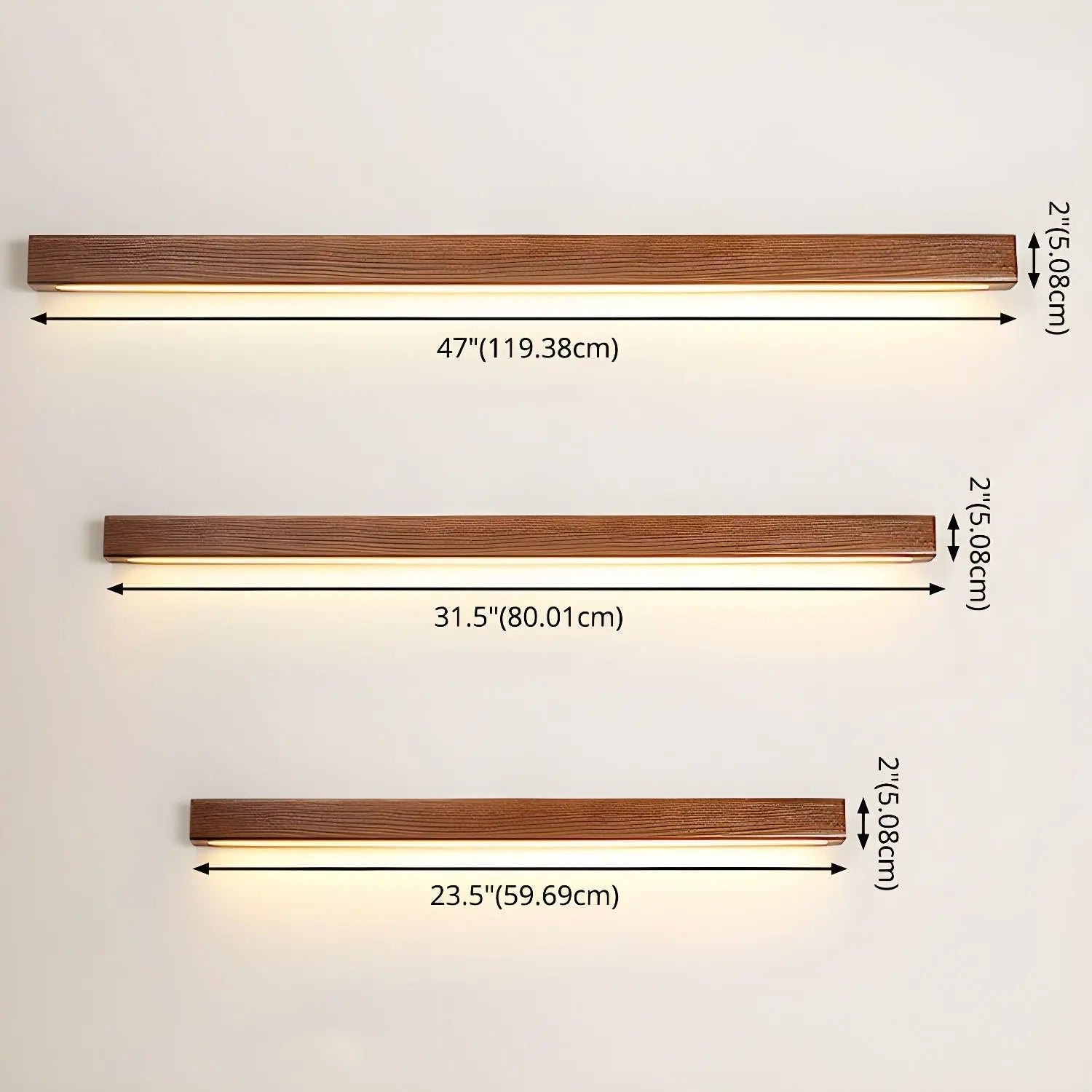 d. Arlo Linear Wood Wall Light Erbstuk