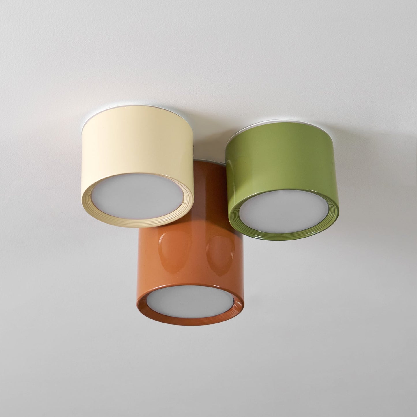 Wide Cylinder Drum Flush Mount Ceiling Light