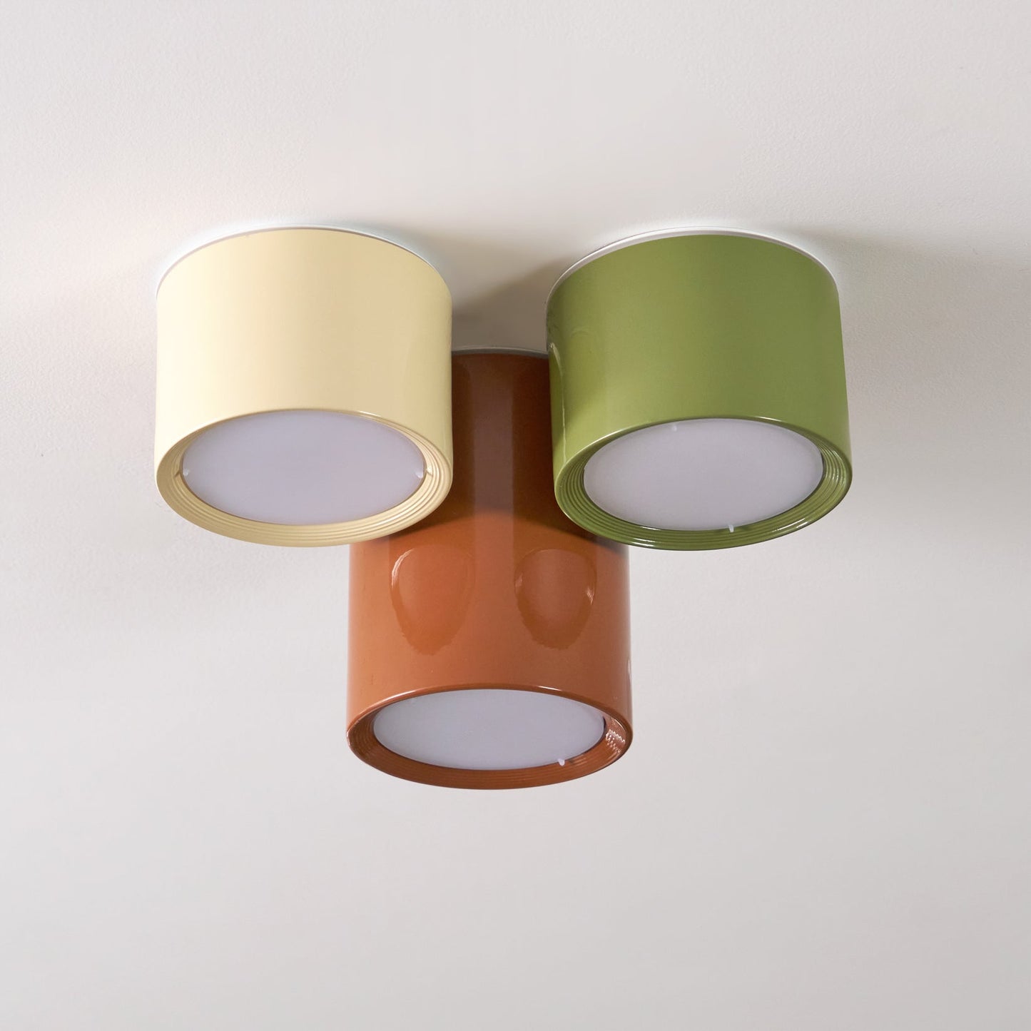 Wide Cylinder Drum Flush Mount Ceiling Light
