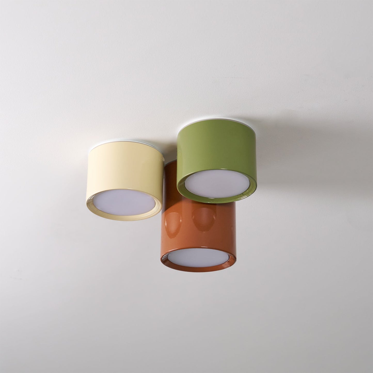 Wide Cylinder Drum Flush Mount Ceiling Light