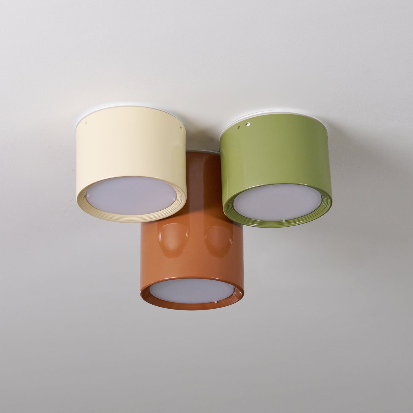 Wide Cylinder Drum Flush Mount Ceiling Light