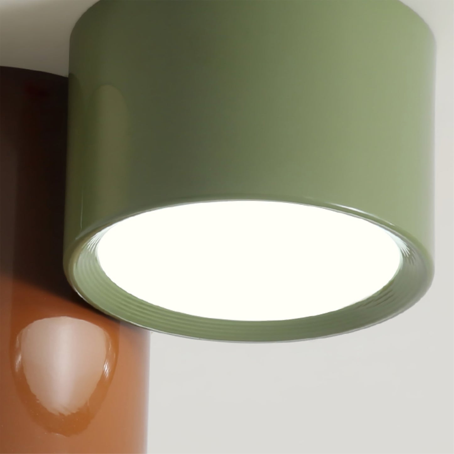 Wide Cylinder Drum Flush Mount Ceiling Light