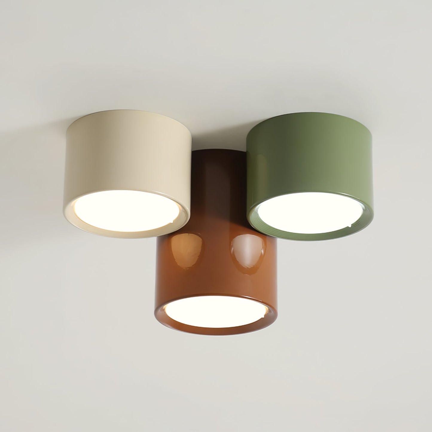 Wide Cylinder Drum Flush Mount Ceiling Light